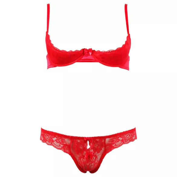 Cottelli - Bh set - Verleidelijke bustehouder met string - Zwart - 80B/M