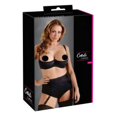 Cottelli - plus size bh zonder cups - zwart - 90D