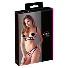 Cottelli - Bh set - Gestreept - Zwart - 80B/M