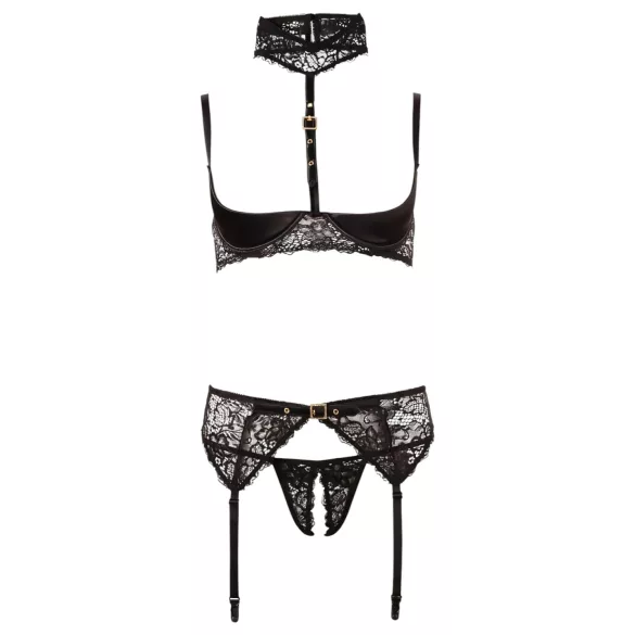Abierta Fina - Verleidelijke kant - lingerie set (trio) - 80B/M