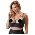 Cottelli Plus Size - bh met bandjes en ringen - zwart