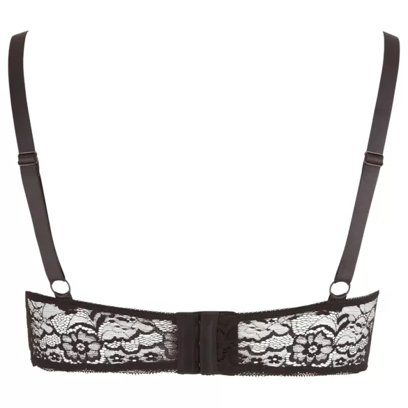 Cottelli Plus Size - bh met bandjes en ringen - zwart - 90D
