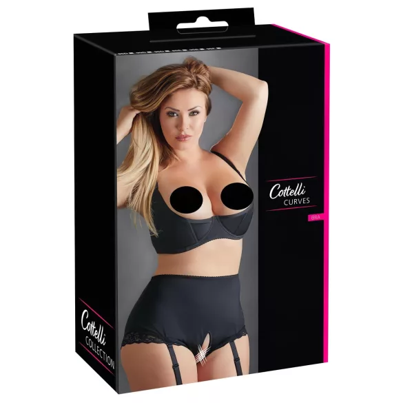 Cottelli Plus Size - beugel bh - grote maten - zwart - 95E