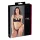 Cottelli - open bh met bandjes en ringen - string - zwart - 85B/L