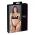 Cottelli - open bh met bandjes en ringen - string - zwart - 85B/L