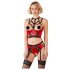 Abierta Fina - rode bh-set met ringdetails - 85B/L