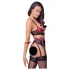 Cottelli Bondage - Bh set met kant - rood - mat