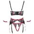 Cottelli Bondage - Bh set met kant - rood - mat