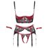 Cottelli Bondage - Rood kanten push-up set - XL