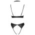 Cottelli - Kanten Push-up Set met Halternek (zwart)