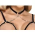 Abierta Fina - open string en korset - zwart - lingerie set - M