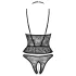 Abierta Fina - open string en korset - zwart - lingerie set - M