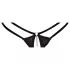 Abierta Fina - open string en korset - zwart - lingerie set - L