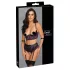 Cottelli Bondage - bh set met polsboeien - zwart/paars - M