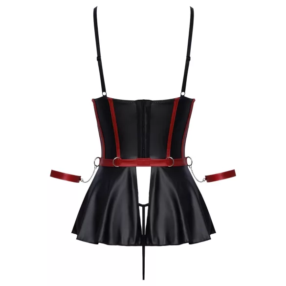 Cottelli Bondage - glanzende set met armboeien (zwart)