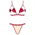 Obsessive Rubinesa - lingerie set - verleidelijk - rood - L/XL