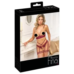Abierta Fina - open bh set - met ketting - rood - L