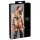Cottelli Bondage - bodyharnas bikini - glanzend - zwart - L