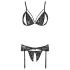 Cottelli - open lingerieset - kant - zwart