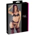 Cottelli - open lingerieset - kant - zwart - XL