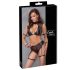 Cottelli Bondage - Beha set met netstof (zwart) - L