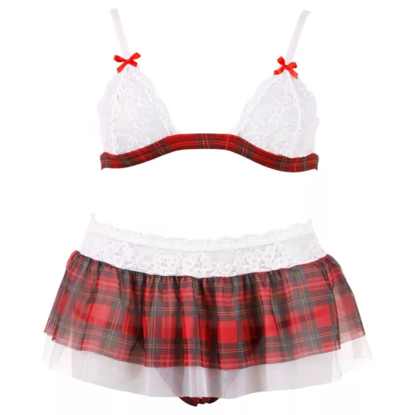 Cottelli - sexy schoolgirl set - bh en slip - zwart - L