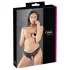 Cottelli - open damesstring met kant en strikje - zwart - XL