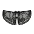 Cottelli - open damesstring met kant en strikje - zwart - XL