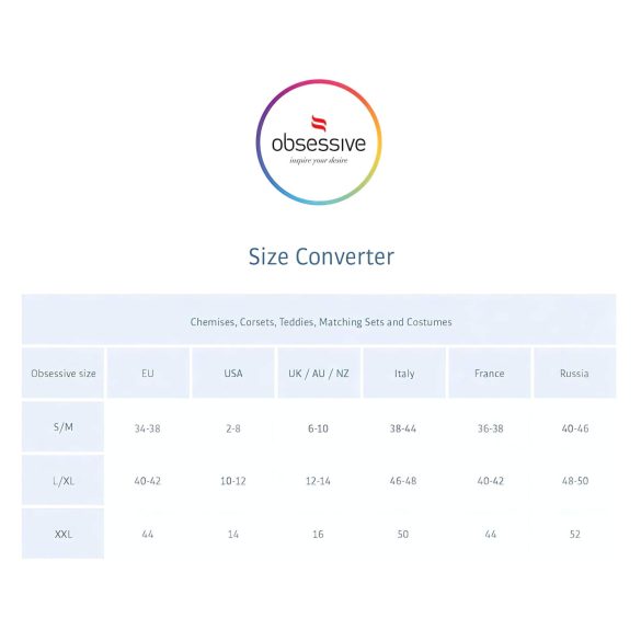 Obsessive Auroria - geborduurde damesstring met strik (blauw)