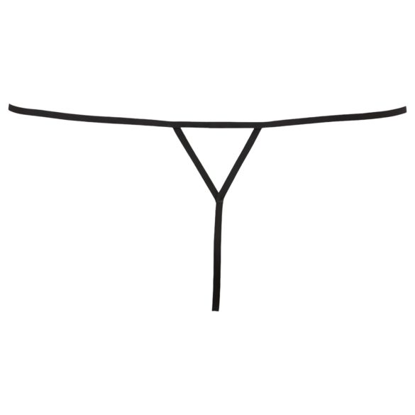 Cottelli - Strass damesstring met open kruis (zwart)