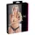 Cottelli - open slip met bloemen en parels - zwart