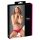 Cottelli - Open bloembeslag slipje met parels (rood) - M