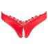 Cottelli - Open bloembeslag slipje met parels (rood) - M