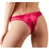 Cottelli - Open bloembeslag slipje met parels (rood) - M