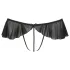 Cottelli - open string met parels en ruches - zwart - L
