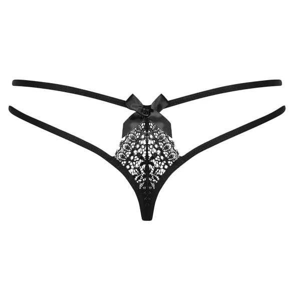 Obsessive Intensa - dames string - dubbele bandjes - kant - zwart