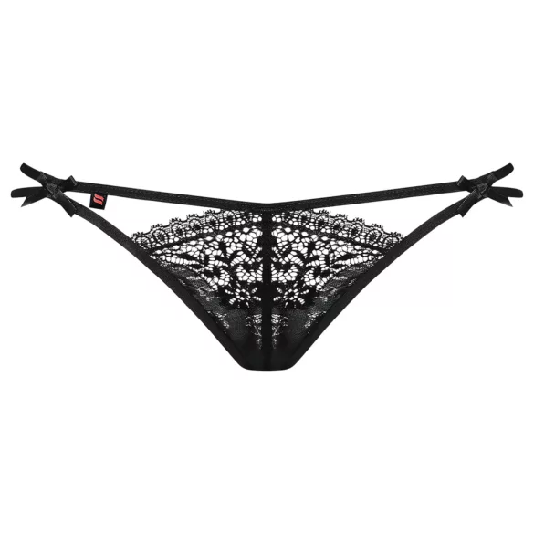 Obsessive Intensa - dames string - dubbele bandjes - kant - zwart