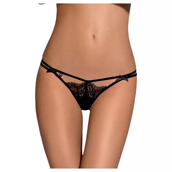 Obsessive Intensa - dames string - dubbele bandjes - kant - zwart