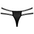 Cottelli - luxe open string met ring (zwart) - M/L