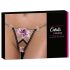 Cottelli - Luxe geborduurde lelie string (zwart-wit) - M/L