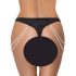 Cottelli - luxe geborduurd parel string (zwart) - M/L