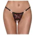 Cottelli - string met rozen en parels - luxe kanten - zwart