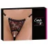 Cottelli - string met rozen en parels - luxe kanten - zwart
