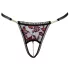 Cottelli - string met rozen en parels - luxe kanten - zwart