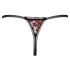 Cottelli - string met rozen en parels - luxe kanten - zwart