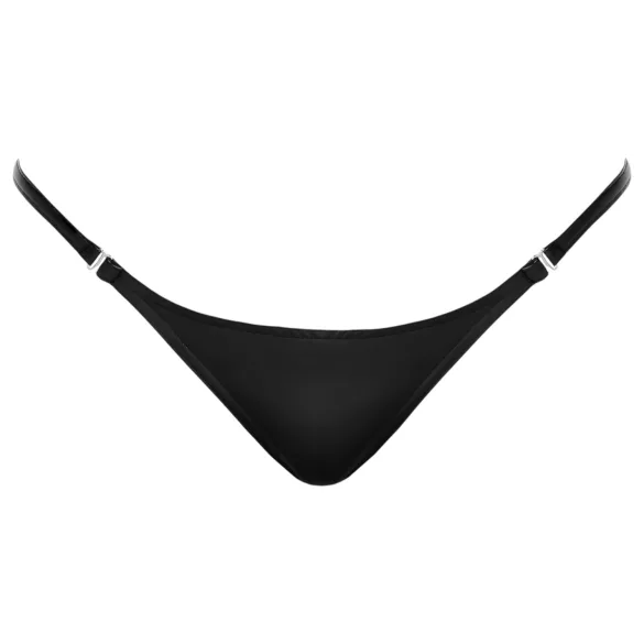 Noir - string slip - glanzend effect - zwart - L/XL