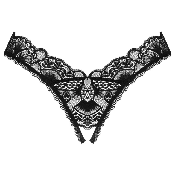 Obsessive Donna Dream - open string - kant - zwart - XL/XXL