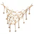 Cottelli - zwarte open stringtanga met versiering (S-L)