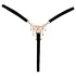 Cottelli - zwarte open stringtanga met versiering (S-L)