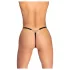 Cottelli - zwarte open stringtanga met versiering (S-L)